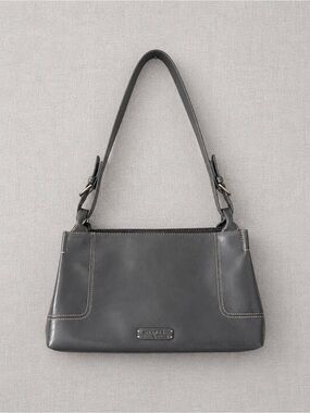 Nine & Co. By Nine West Gray Faux Leather Shoulder Bag